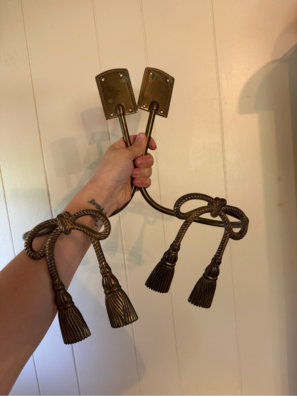 VTG Brass Bow Curtain Tiebacks